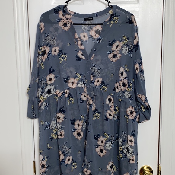 Torrid sheer tunic type of top. - Picture 3 of 3